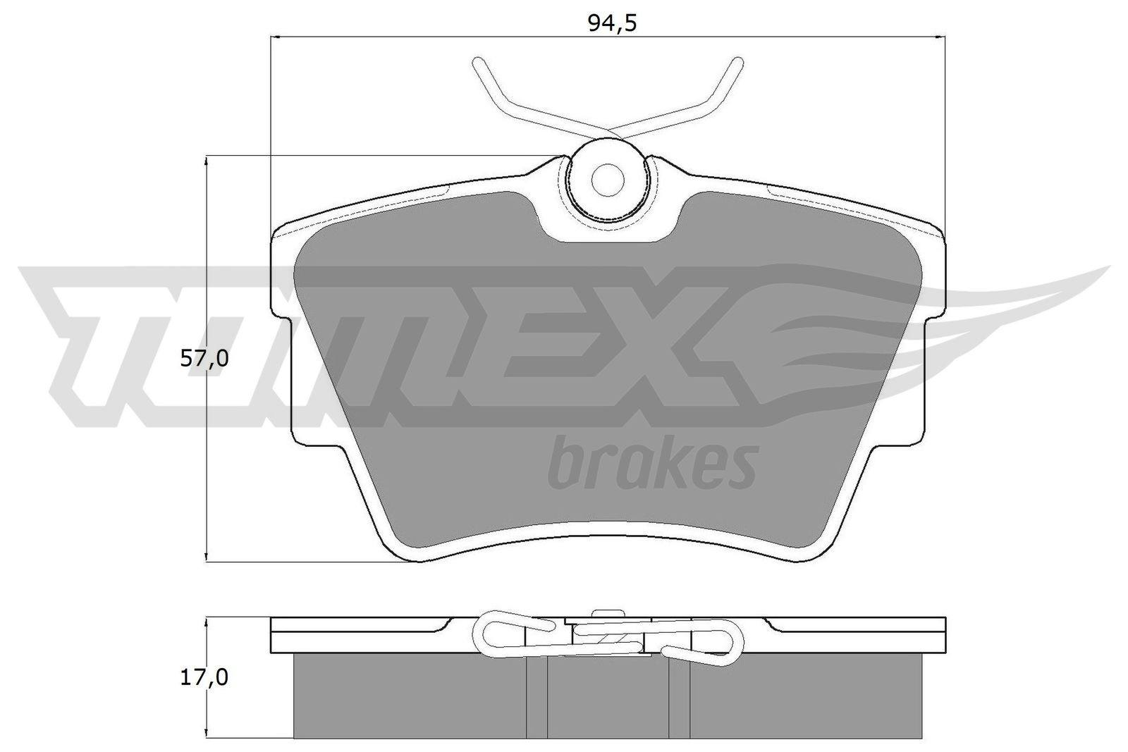 Sada brzdových platničiek kotúčovej brzdy TOMEX Brakes